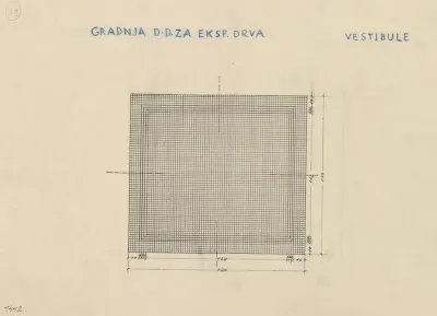 Stambena i trgovačka zgrada za eksploataciju drva, popločenje/vestibul