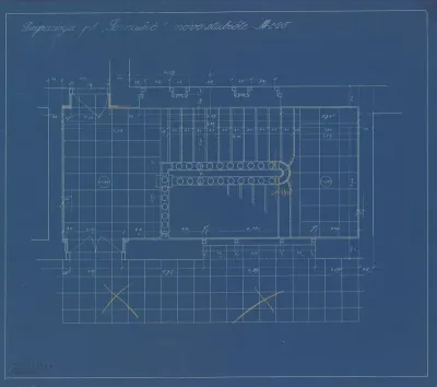 Stambena kuća Nikole pl. Tomašića, projekt pregradnje, stubište/tlocrt