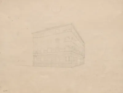 Stambena zgrada Lustig, prostorna studija pročelja