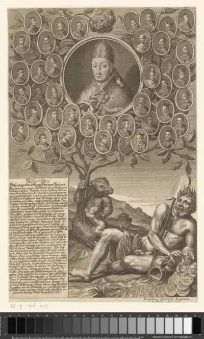 Stamboom met portret van Benedictus XIII