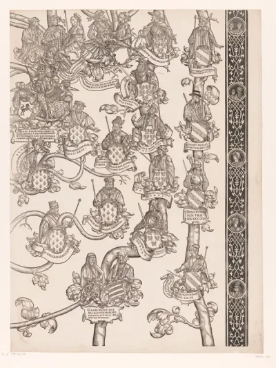 Stamboom van Frederik en Ottheinrich van Palts-Neuburg (plaat 9)