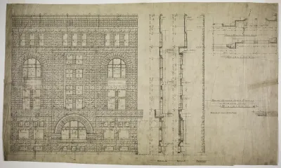 Standard Club, Chicago, Illinois, Revised Elevation and Details