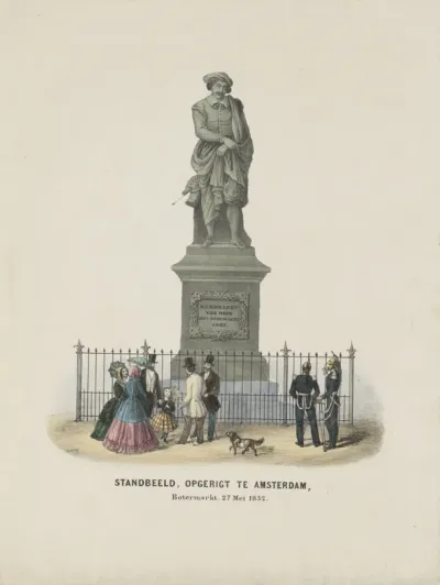 Standbeeld, opgerigt te Amsterdam, Botermarkt, 27 Mei 1852
