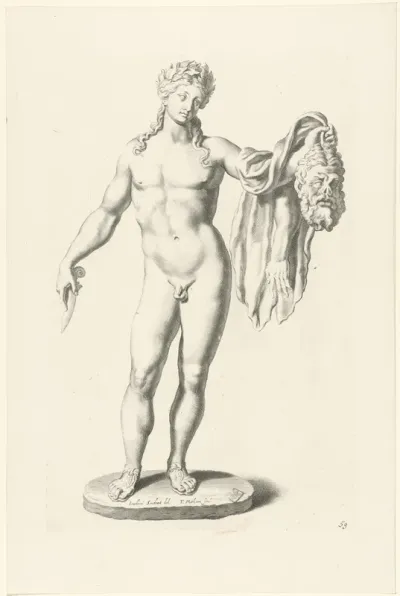Standbeeld van Apollo met huid van Marsyas