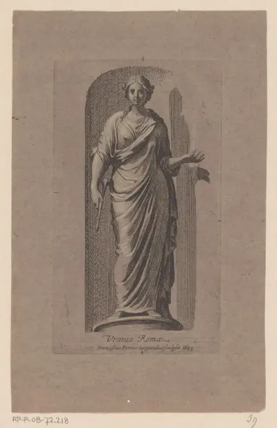 Standbeeld van de muze Urania