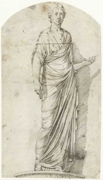 Standbeeld van de Muze Urania
