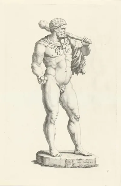 Standbeeld van de oude Hercules