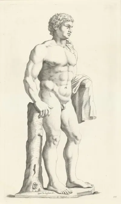 Standbeeld van een jongeman