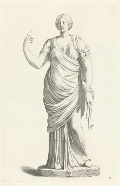 Standbeeld van een staande vrouw