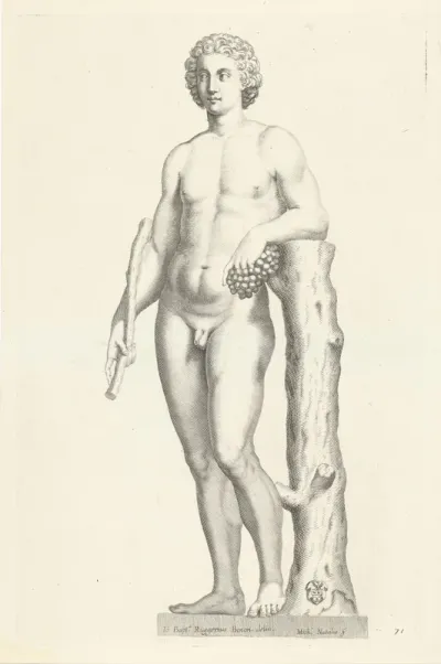 Standbeeld van een volgeling van Bacchus