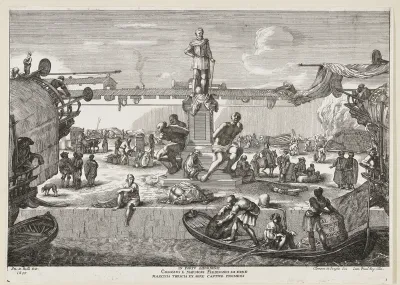 Standbeeld van Ferdinand I in de haven van Livorno