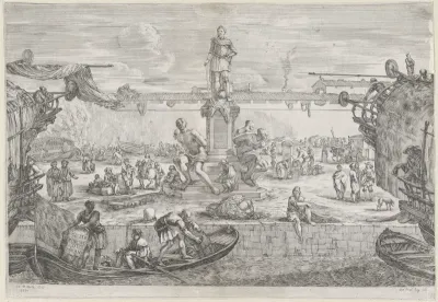Standbeeld van Ferdinand I in de haven van Livorno