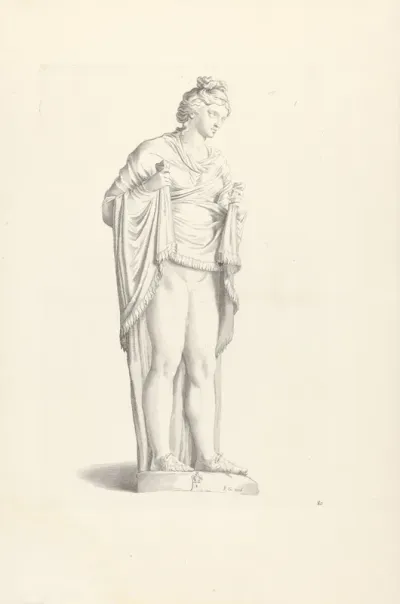 Standbeeld van Hermaphroditus of van een vrouw die haar kleding opgetrokken houdt