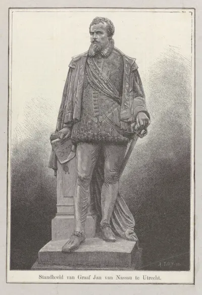 Standbeeld van Johan VI, graaf van Nassau-Dillenburg, op het Domplein te Utrecht