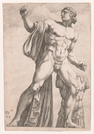 Standbeeld van klassieke held