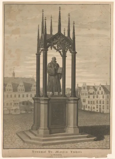 Standbeeld van Martin Luther in Wittenberg