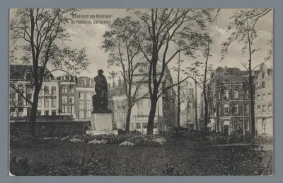 Standbeeld van Rembrandt/ en Plantsoen, Amsterdam