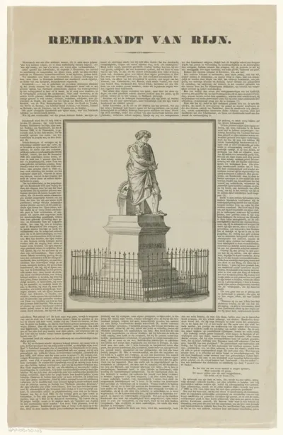 Standbeeld van Rembrandt Harmensz. van Rijn op het Rembrandtplein te Amsterdam