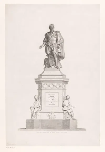 Standbeeld van Rubens op de Groenplaats in Antwerpen
