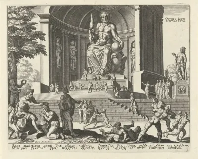 Standbeeld van Zeus in Olympia