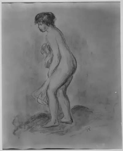 Standing Bather — Auguste Renoir Kanvas Tablo