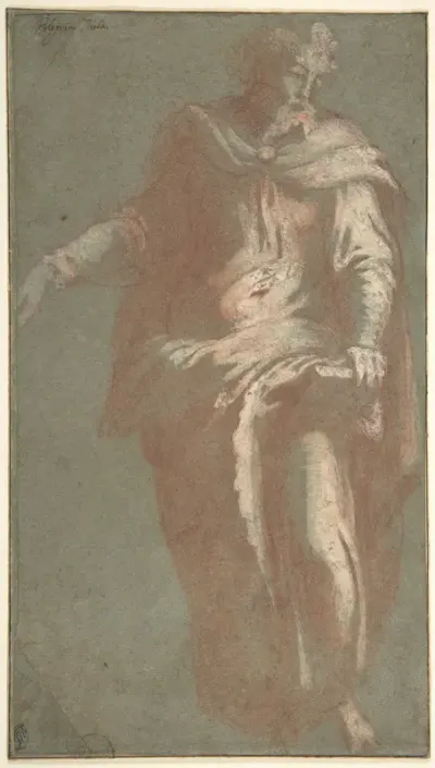Standing Bearded Man Holding a Book