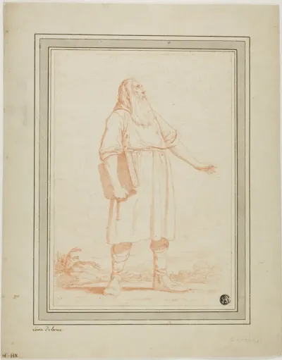 Standing Bearded Man Holding Book