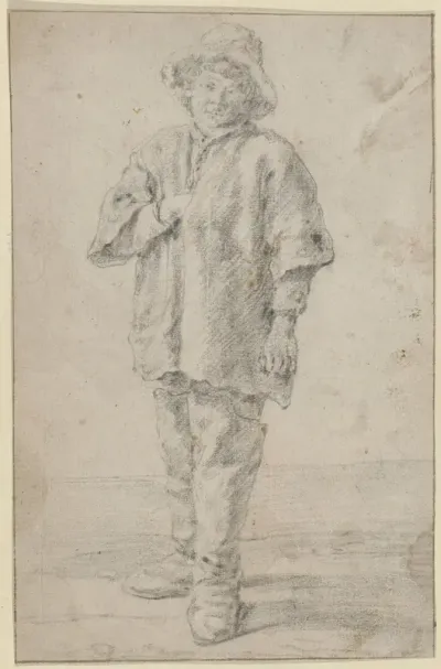 Standing Boy, his Right Hand Tucked in his Jacket