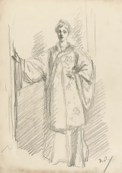 Standing Figure in a Chinese Gown