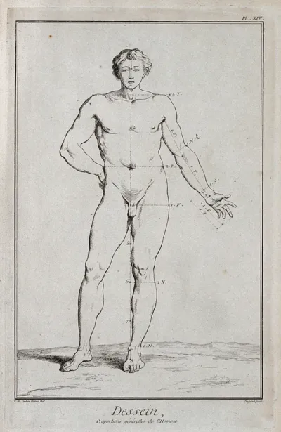 Standing figure of a nude man