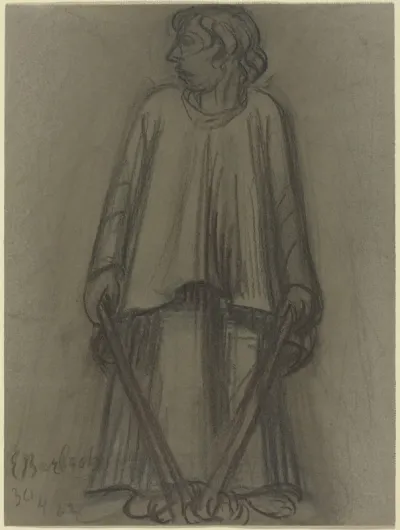Standing Figure with Extinguished Torches