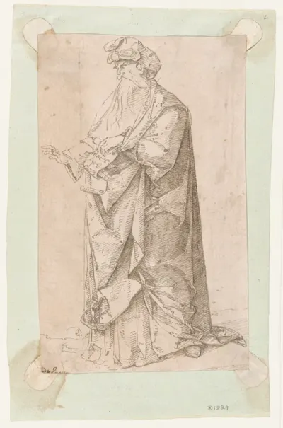 Standing Male Figure with a Scroll