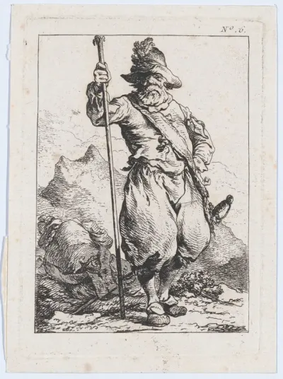 Standing Man Holding a Lance