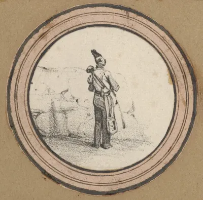 Standing man, viewed from the back
