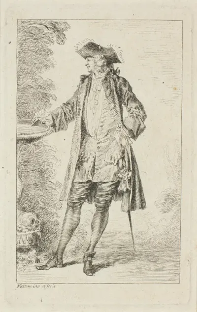 Standing Man with Hand on Basin, from Figures de modes