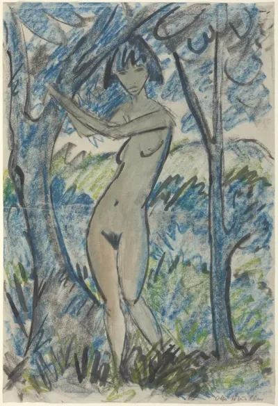 Standing Nude in a Landscape