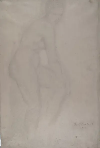 Standing Nude Model, Facing Right