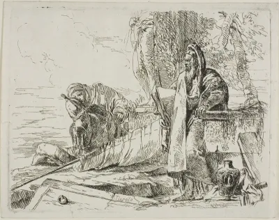 Standing Philosopher and Two Other Figures, from Capricci