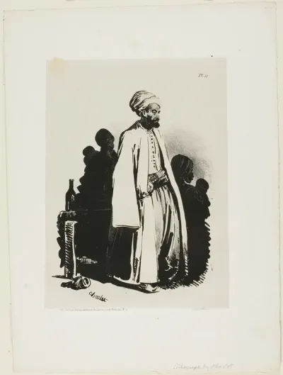 Standing Turk, plate eleven from Ink Sketches by Charlet