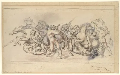 Start of the Race of the Barberi Horses, Rome