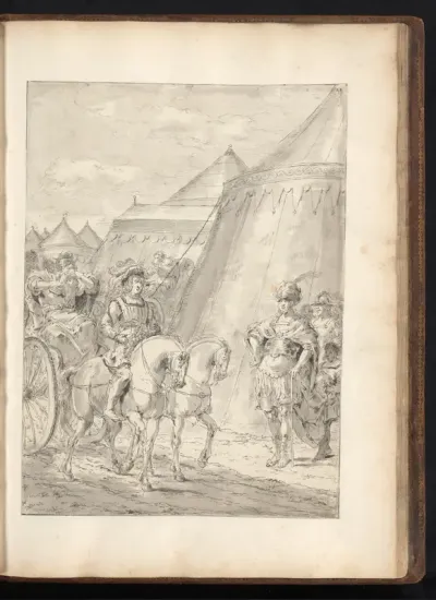 Stateira en haar dochter worden naar Alexander de Grote gebracht