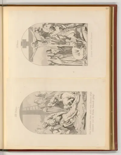 Stationen des Kreuzweges Jesu: Jesus stirbt am Kreuz (XII. Station), Jesus wird vom Kreuz abgenommen und in den Schoß seiner Mutter gelegt (XIII. Station)