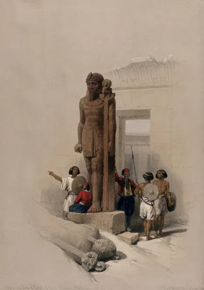 Statue at the temple at Wadi Saboua, Egypt