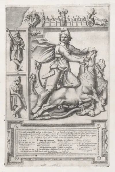 Statue of Mithras, from "Speculum Romanae Magnificentiae"