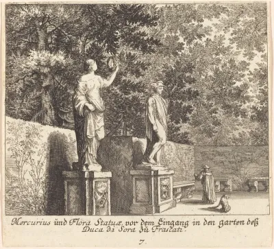 Statues of Mercury and Flora, Gardens of Dukedi Sora, Frascati