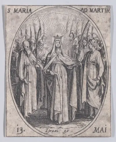 Ste. Marie des Martyres (St. Maria of the Martyrs), May 13th, from "Les Images De Tous Les Saincts et Saintes de L'Année" (Images of All of the Saints and Religious Events of the Year)