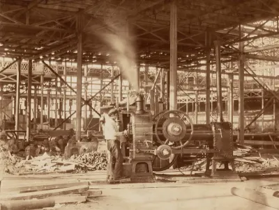 Steam Engine near the Grand Transept, Crystal Palace