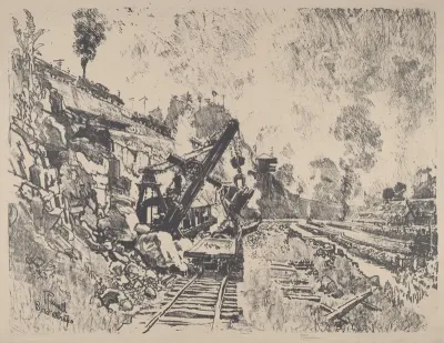 Steam Shovel at Work in Culebra Cut