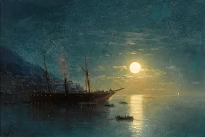 Steamboat on a Moonlit Night