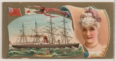 Steamship Buffalo, Wilson Line, from the Ocean and River Steamers series (N83) for Duke brand cigarettes